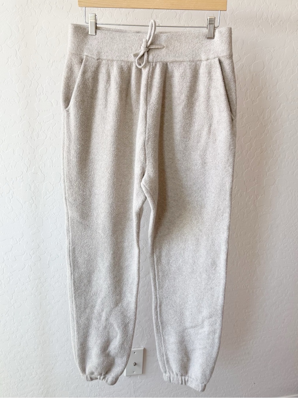 abercrombie soft a&f sweater pants tan beige